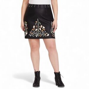 NWT Torrid Her Universe Star Wars Solo Black Studded Faux Leather Mini Skirt 12